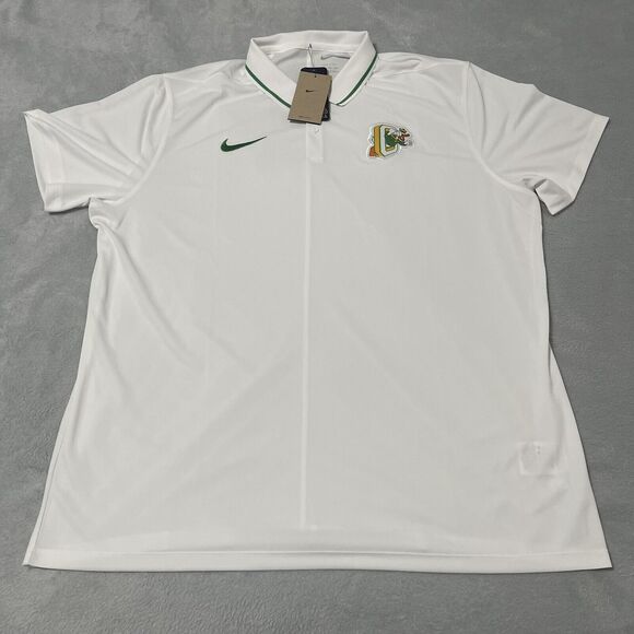 Oregon Ducks Polo Shirt XXL 2XL Mens White NikeThrowback Special Game Coaches - Picture 1 of 14